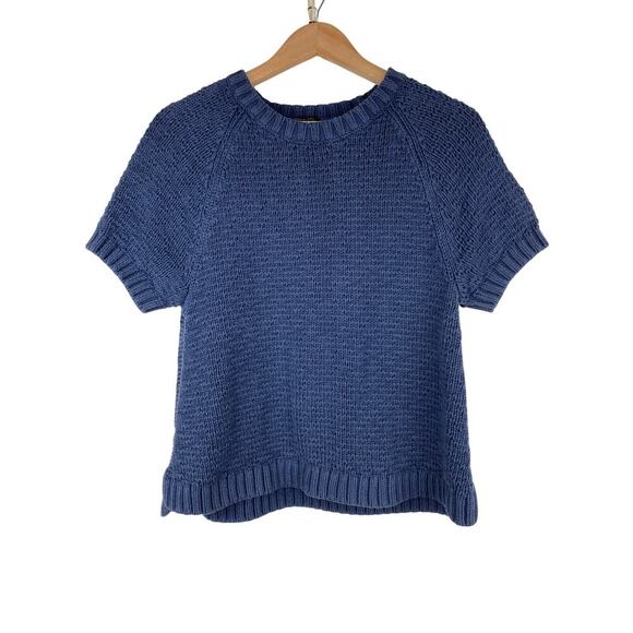 Pendleton Women's L Navy Blue Heavyweight Short Sleeve Pullover Sweater - Picture 1 of 7